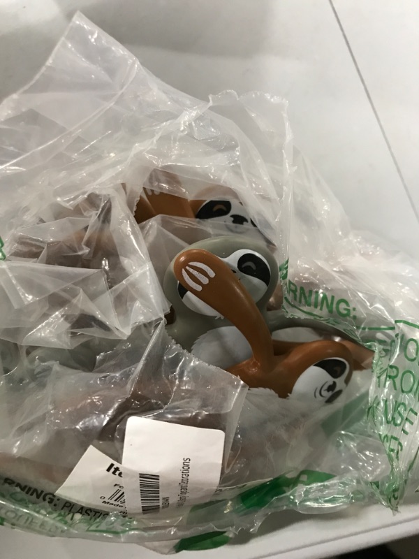 Photo 1 of 12 Pc Set - Bendable 4" Sloths - - Sloth Party Toys and Decorations