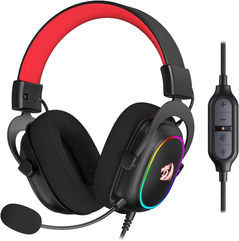 Photo 1 of Redragon H510 Zeus-X RGB Wired Gaming Headset - 7.1 Surround Sound - 53MM Audio Drivers in Memory Foam Ear Pads w/Durable Fabric Cover- Multi Platforms Headphone - USB Powered for PC/PS4/NS

