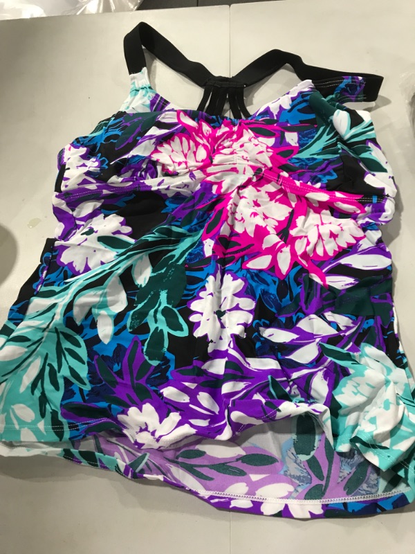 Photo 2 of Aleumdr Womens Printed Strappy Racerback Tankini Swim Top No Bottom
SIZE L