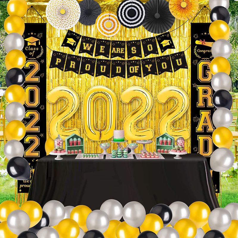 Photo 4 of 2022 Graduation Decoration Rain Curtain and Balloons 