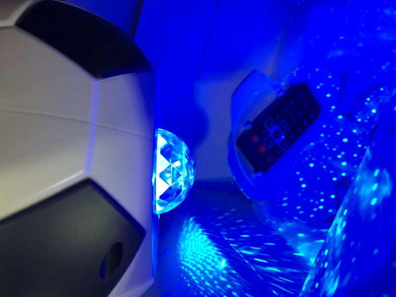 Photo 1 of Lovedfgh Star Projector Projector Stars Ceiling, Star Projector Football Child with 28 Modes Galaxy Projector with Bluetooth Speaker Remote Control, LED. Galaxy Projector for Room/Gift Decor 8.30
