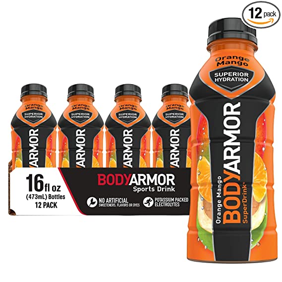 Photo 1 of BODYARMOR Sports Drink Sports Beverage, Orange Mango, Natural Flavors With Vitamins, Potassium-Packed Electrolytes, No Preservatives, Perfect For Athletes, 16 Fl Oz (Pack of 12)
BB 22 006 