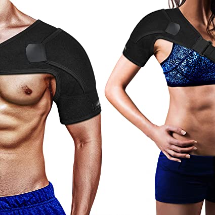 Photo 1 of Shoulder Brace for Women and Men - BUGGUA Shoulder Support Relieve Shoulder Injuries, Tendonitis, Dislocation, AC Joint, Bursitis, Pain, Fits Right or Left Shoulder
