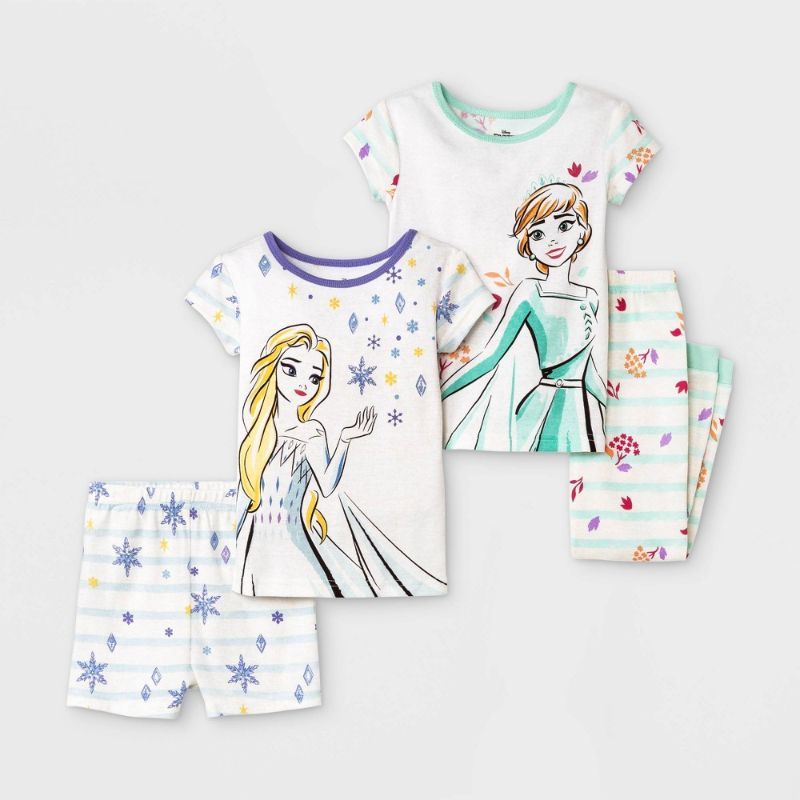 Photo 1 of Toddler Girls' 4pc Frozen Short Sleeve Snug Fit Pajama Set - SIZE 4T