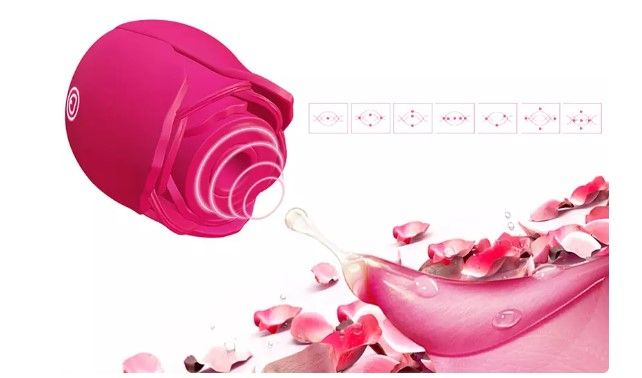 Photo 1 of Rose Toys for Women, Licking & High-Frequency G-Spot Rose Vibrator - Adorime Tongue Stimulator Vaginal Breast Nipple Massager for Quick Orgasm Adult Sex Toy for Women Masturbator
