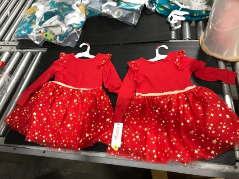 Photo 3 of 2 PACK OF Toddler Girls' Glitter Holiday Long Sleeve Tutu Dress - Cat & Jack™ 3T
