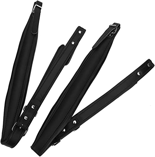 Photo 1 of Accordion Straps Padded, Adjustable Accordion Straps Bass Straps PU Shoulder Straps for 16-120 Bass (Black)
