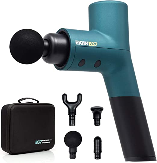 Photo 1 of Ekrin Athletics B37 Massage Gun - Percussion Massager for Sore Muscles & Recovery / Long Battery Life / Quiet & Powerful with 5 Speeds / 4 Attachments / Move Better & Recover Faster - Activate Muscles
