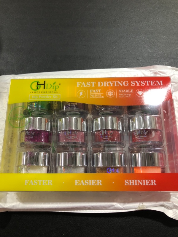 Photo 2 of GH Dipping Powder Starter Kit with 12 Glitter Colors Nail Dip Powder Kit Colors Set for Manicure Art(Not Include Base Top Coat and Activator) G6605
