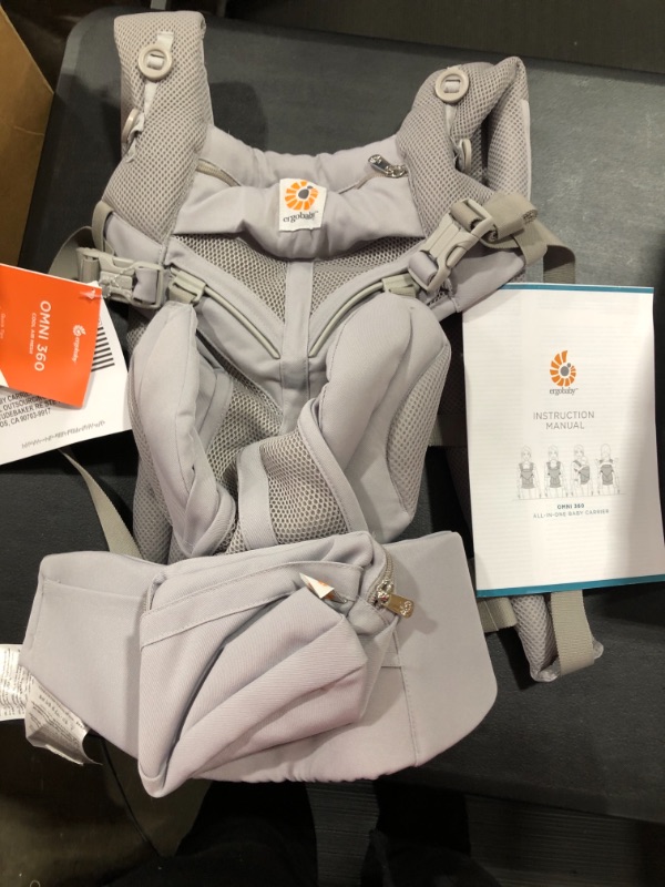 Photo 2 of Ergobaby Omni 360 All-Position Baby Carrier for Newborn to Toddler with Lumbar Support & Cool Air Mesh (7-45 Lb), Pearl Grey