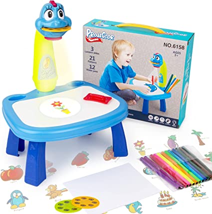 Photo 1 of Drawing Projector for Kids, BREIS Colorful Erasable Doodle Projection Board, Tracing & Drawing Painting Set with Projection Lamp, Educational Learning Toys for 2 3 4 5 6 7 8 Year Old Boys Girls