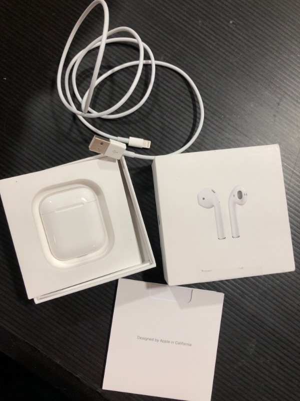 Photo 2 of Apple - AirPods with Charging Case (2nd generation) - White--LEFT AIRPOD DEFECTIVE