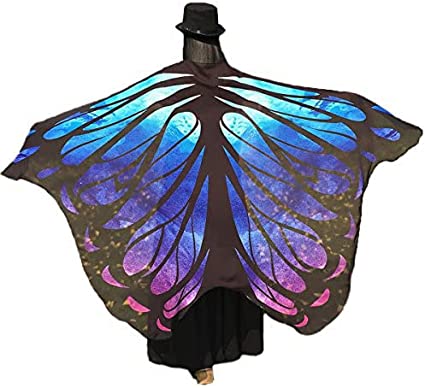 Photo 1 of Christmas Party Soft Fabric Butterfly Wings Shawl Fairy Ladies Nymph Pixie Costume