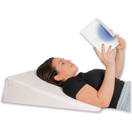 Photo 1 of Bed Buddy Memory Foam Wedge Pillow with Memory Foam Pillow Cover - Cooling Triangle Pillow Wedge for Back Support Comfortable Sleeping Reading