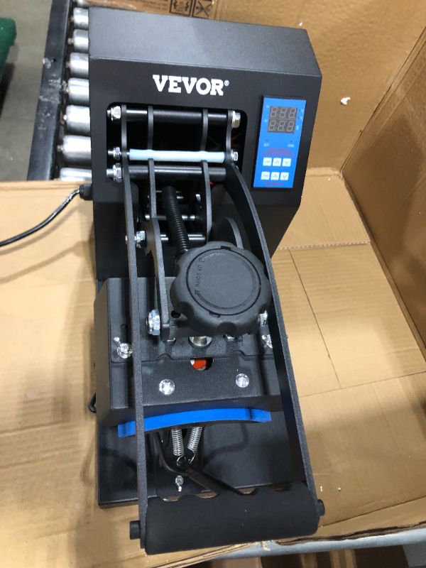 Photo 2 of VEVOR Heat Press 6x3.75Inch Curved Element Hat Press Clamshell Design Heat Press for Hats Rigid Steel Frame No Stick Digital LCD Timer and Temperature Control (6x3.75Inch Clamshell Design)
