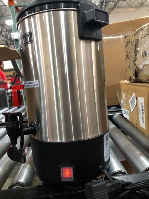 Photo 2 of SYBO SR-CP35C Commercial Grade Stainless Steel Percolate Coffee Maker Hot Water Urn 30-Cup Capacity for Catering, 3.5 L, Silver
