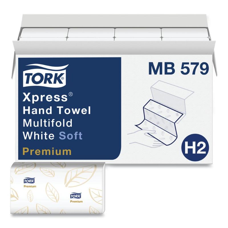 Photo 1 of Tork , Premium Soft Xpress Multifold Hand Towels, 2-Ply, 9-1/8 X 9-1/2, Wht, 135/Pk, 16 Pks/Ctn
