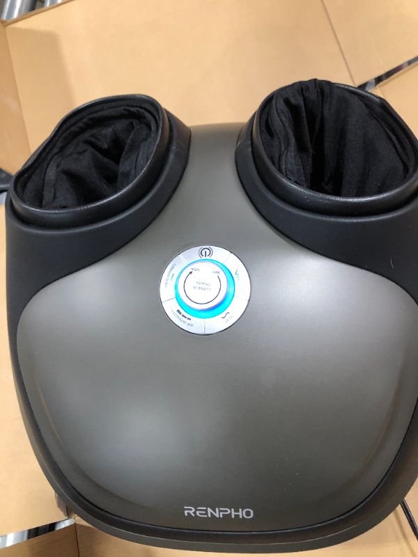 Photo 2 of RENPHO Foot Massager with Soothing Heat, Adjustable Tapping Speed Electric Shiatsu Foot Massager with Deep Kneading, Delivers Relief for Tired Muscles and Plantar Fasciitis, Relax for Home or Office
