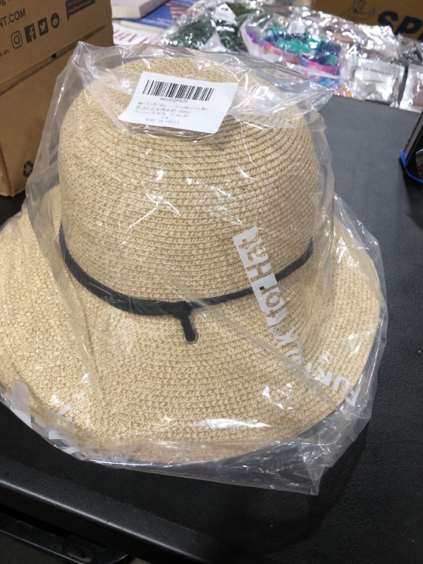 Photo 2 of FURTALK Womens Wide Brim Sun Hat with Wind Lanyard UPF Summer Straw Sun Hats for Women SIZE MEDIUM
UPF 50