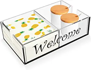 Photo 1 of Acrylic Clear Napkin Holder,Guest Towel Holder 3-in-1 Movable Design 9"x 5.5"