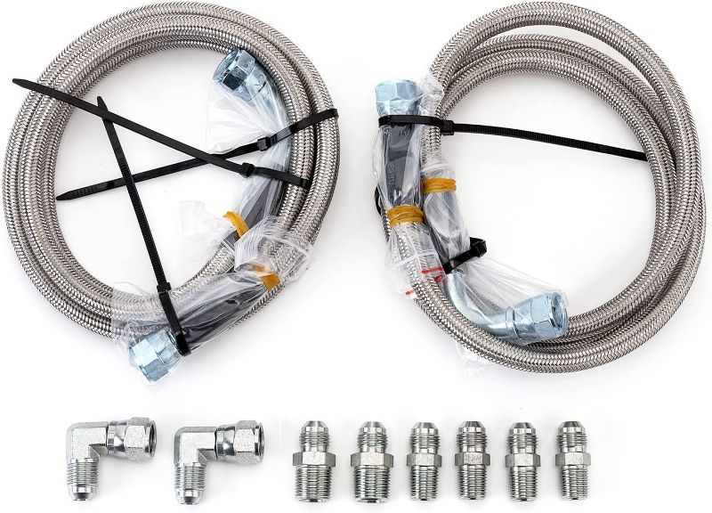 Photo 1 of 6AN Transmission Cooler Hose Fitting kit for GM Chevy Ford GMC Buick Cadillac Cars and Trucks, Replace 700R4/ TH350/ TH400/ NP-700RTL
