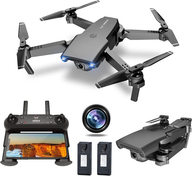 Photo 1 of NEHEME NH525 Foldable Drones with 1080P HD Camera for Adults Beginners, RC Quadcopter with Altitude Hold, Headless Mode, One Key Take Off for Kids with 2 Batteries
