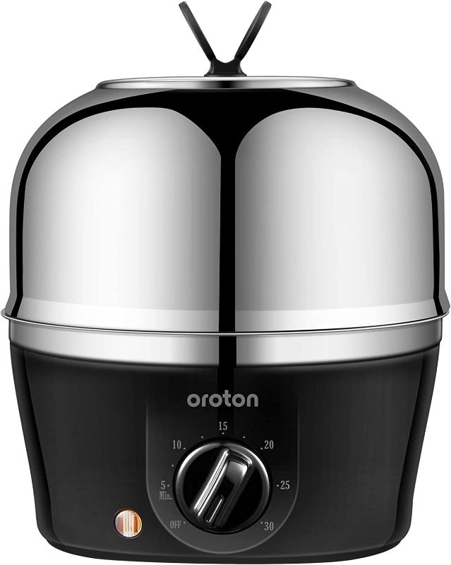 Photo 1 of ALL NEW 2022 Oroton 304 stainless steel inside and outside, Rapid Egg Cooker, 9 Egg Capacity Electric Egg Cooker for Hard Boiler Eggs,Poacher Eggs, Scrambled Eggs, Scrambled,Soft,Medium, Hard Boiled with Auto Shut-Off,30 Minutes Timer Settings
