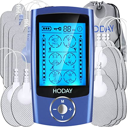 Photo 1 of Tens Unit Machine Muscle Stimulator, HODAY Dual Channel TENS EMS Unit 24 Modes for Pain Relief Therapy, Rechargeable Electronic Pulse Muscle Massager with 12 Pads, Dust-Proof Storage Bag