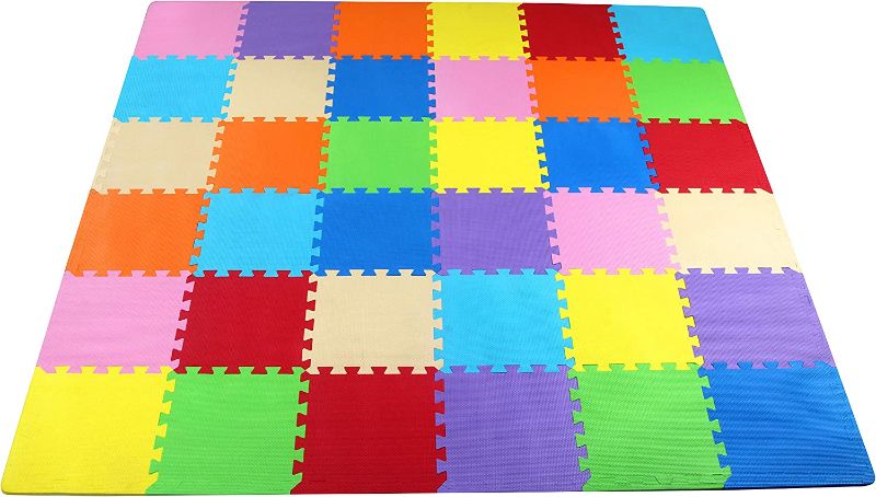 Photo 1 of BalanceFrom Kid's Puzzle Exercise Play Mat with EVA Foam Interlocking Tiles