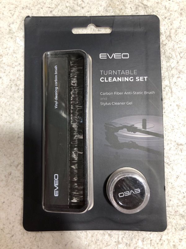 Photo 3 of EVEO Anti Static Vinyl Record Brush - Vinyl Brush Carbon Fiber Bristles Cleaning Brush for Records | Vinyl Record Cleaner Brush + Stylus Cleaner for Record Needles | Record Player & Turntable Care Kit
