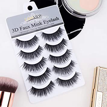 Photo 3 of LOT OF 2 BOXES - LASHVIEW False Eyelashes,Faux Eyelashes, 3D Natural Layered Effect,Comfortable and Soft, (5 Pair (Pack of 1), Black)
