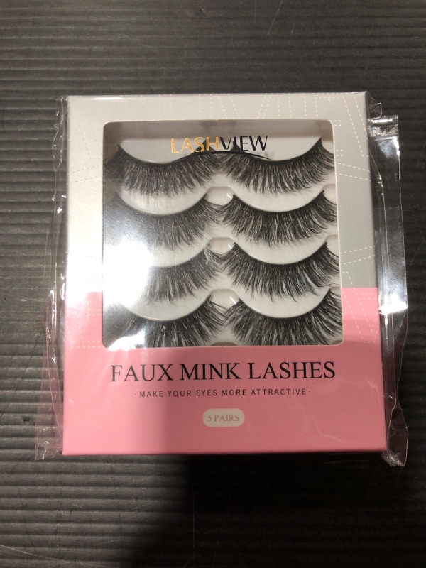 Photo 4 of LOT OF 2 BOXES - LASHVIEW False Eyelashes,Faux Eyelashes, 3D Natural Layered Effect,Comfortable and Soft, (5 Pair (Pack of 1), Black)
