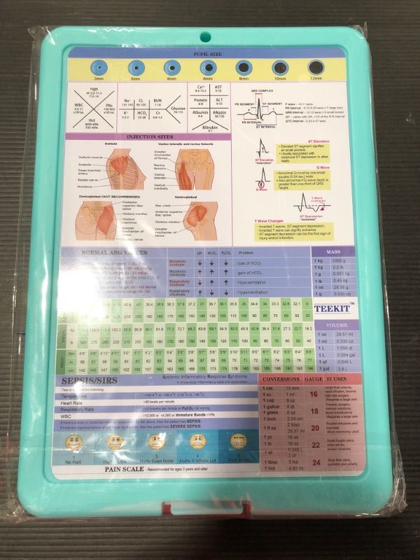 Photo 3 of Nursing Clipboard with Storage and Medical Cheat Sheet Best for Nurses, Doctors, Medical Students in Medical School or Hospital (Mint)
