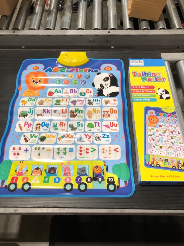 Photo 2 of LOT OF 2 - TALKING POSTER, ABC & MATH, COLORS & SHAPES, FUNNY GAMES, SWEET SONGS. 