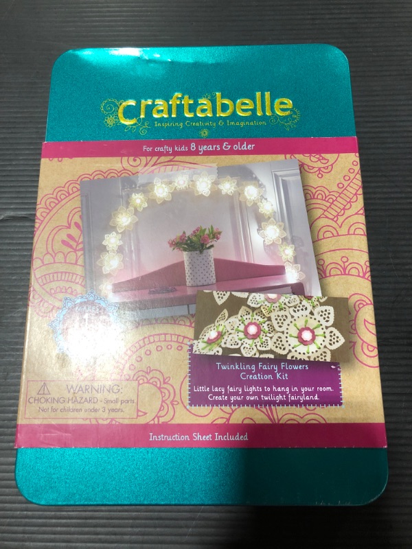 Photo 3 of Craftabelle – Twinkling Fairy Flowers Creation Kit – DIY Twinkle Lights for Bedroom – 106pc String Light Set with Accessories – DIY Arts & Crafts for Kids Aged 8 Years +
