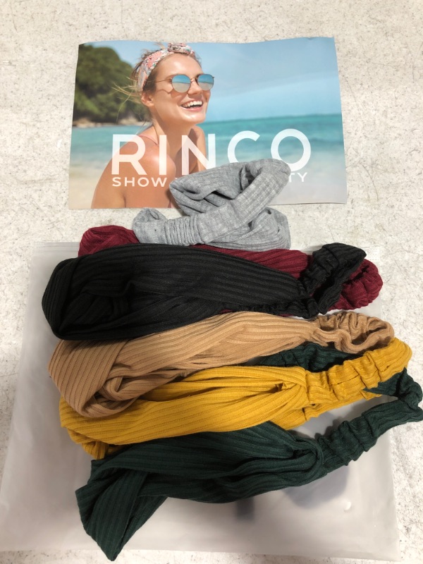 Photo 3 of RINCO Headbands for Women, Casual Boho Stretchy Hair Bands for Girls Yoga Workout Non Slip Sweat Vintage Hair Accessories,6 Packs
