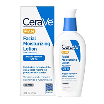 Photo 1 of CeraVe AM Facial Moisturizing Lotion SPF 30 | Oil-Free Face Moisturizer with Sunscreen | Non-Comedogenic | 3 Ounce
