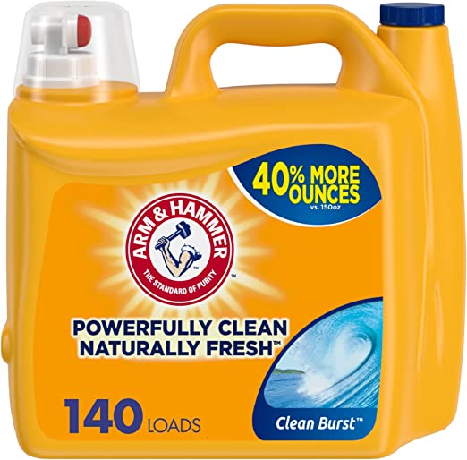 Photo 1 of ARM & HAMMER Clean Burst, 140 Loads Liquid Laundry Detergent, 210 Fl oz
