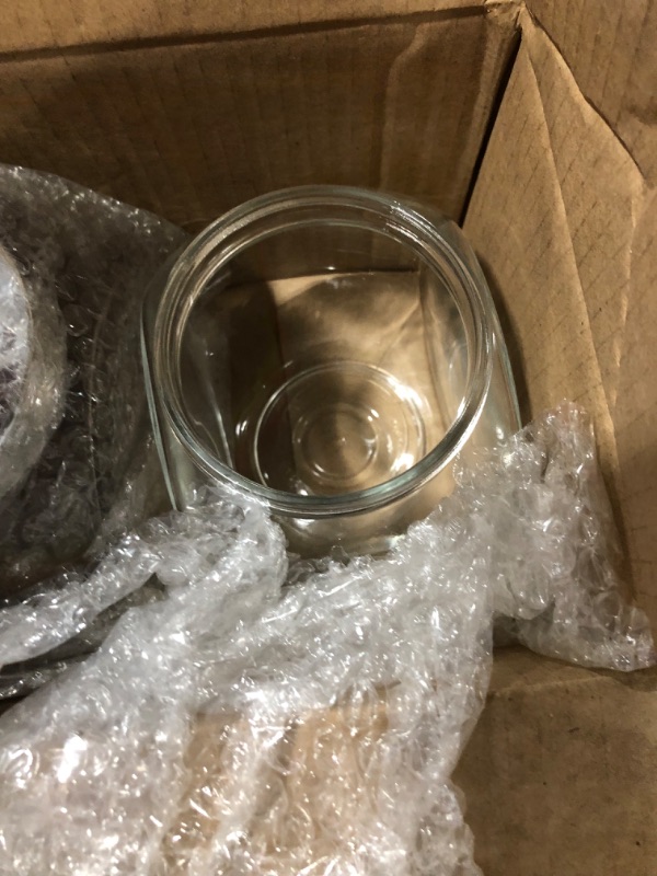 Photo 1 of Bormioli Rocco Pandora Glass Candy Jar 75½-Ounce Cookie Jar (2 Pack) with Plastic Airtight Seal Lid 2-Way Display