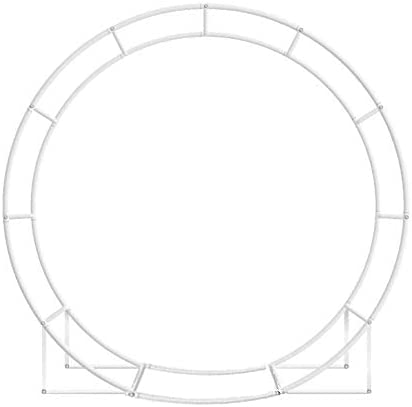 Photo 1 of 4.6 Ft Round Metal Table Arch Garden Arbor for Garden, Indoor and Outdoor, Party Decoration, Easy Assembly (with Support Legs, Ground Anchors, Screwdriver, Instructions)
