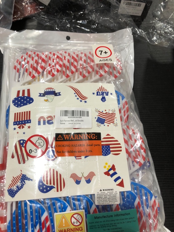 Photo 2 of 58 Pcs Patriotic Party Favors, American Flag Shutter Shades Glasses Small Mini Flag Patriotic Stickers Patriotic Supplies for Labor Day Patriotic Day Party Decorations
