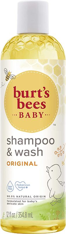 Photo 1 of Burt's Bees Baby Shampoo & Wash, Original Tear Free Baby Soap - 12 Ounce Bottle
