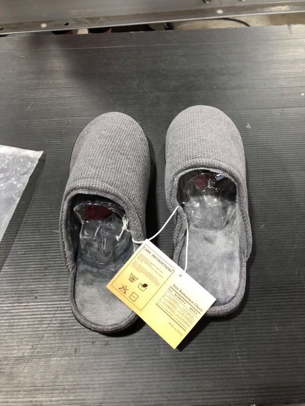 Photo 1 of MENS SLIPPERS GREY 
SIZE LARGE 11-12