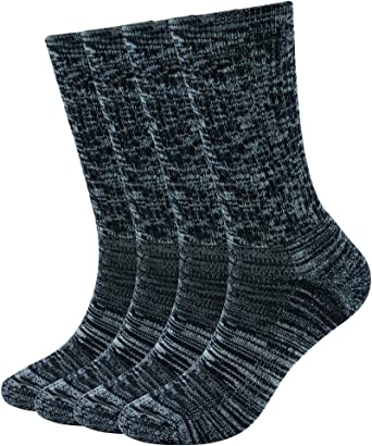 Photo 1 of EnerWear 4 Pack Women's Merino Wool Outdoor Hiking Trail Crew Sock
SIZE US 9-11, GREY