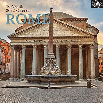 Photo 1 of The Gifted Stationery 2022 Monthly Wall Calendar - Rome. 12 x 12 inch, Premium Quality 16 Months Calendar Planner For Family Home And Office, Large Grid For Birthdays And Notes
