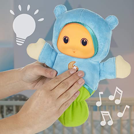 Photo 2 of Playskool Lullaby Gloworm Toy with 6 lullaby tunes, Blue (Amazon Exclusive) Blue, Green
