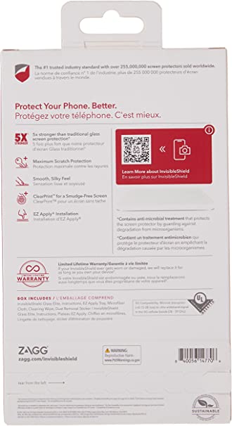 Photo 2 of LOT OF 5 ZAGG InvisibleShield Glass Elite Screen Protector for Apple iPhone 13 Pro (6.1 inch screen), 5X Shatter Protection, Anti-Microbial Treatment, Anti-Fingerprint Technology, Easy to Install
