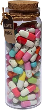 Photo 1 of Capsule Letters Message in a Bottle (Mixed Color 90pcs). PHOTO FOR REFERENCE.
