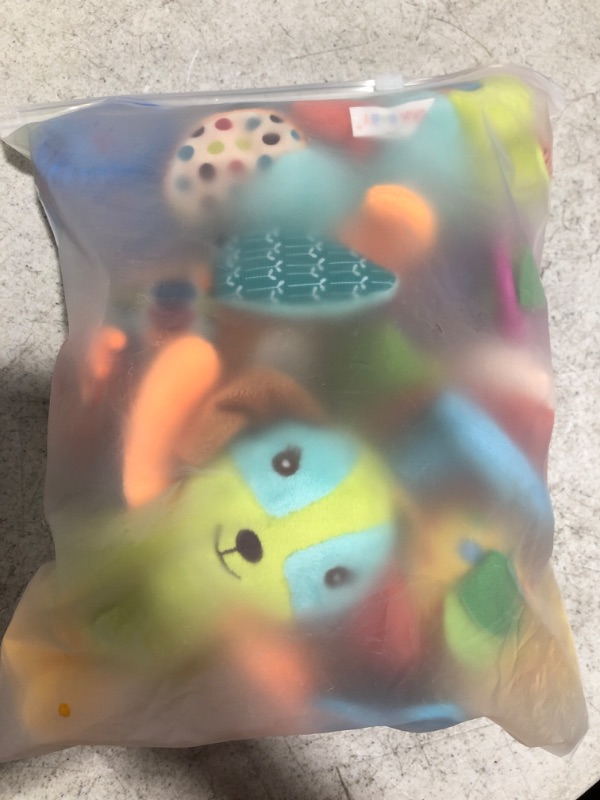 Photo 1 of Baby Toy Soft Hanging Rattle Learning Toy with Teethers Plush Animal C-Clip Ring Infant Newborn Stroller Car Seat Crib Travel Activity Wind Chimes Hanging Toys for Boys Girls, 4 Pack
