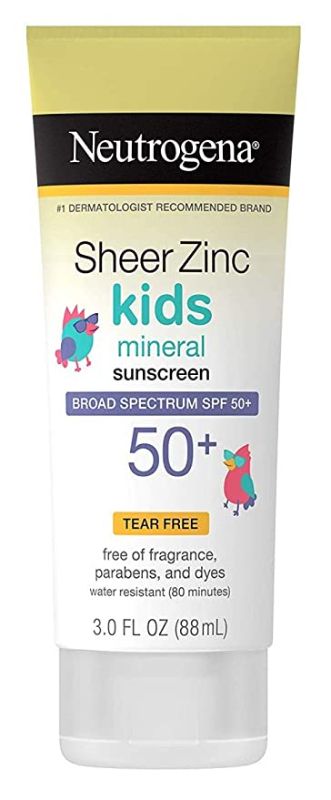 Photo 1 of Neutrogena Sheer Zinc Spf#50+ Lotion Kids 3 Ounce (88ml) (Pack of 2)
